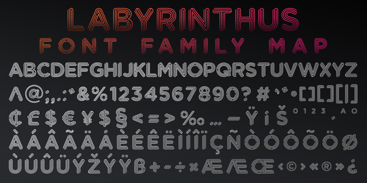 Labyrinthus Rounded Regular Font preview